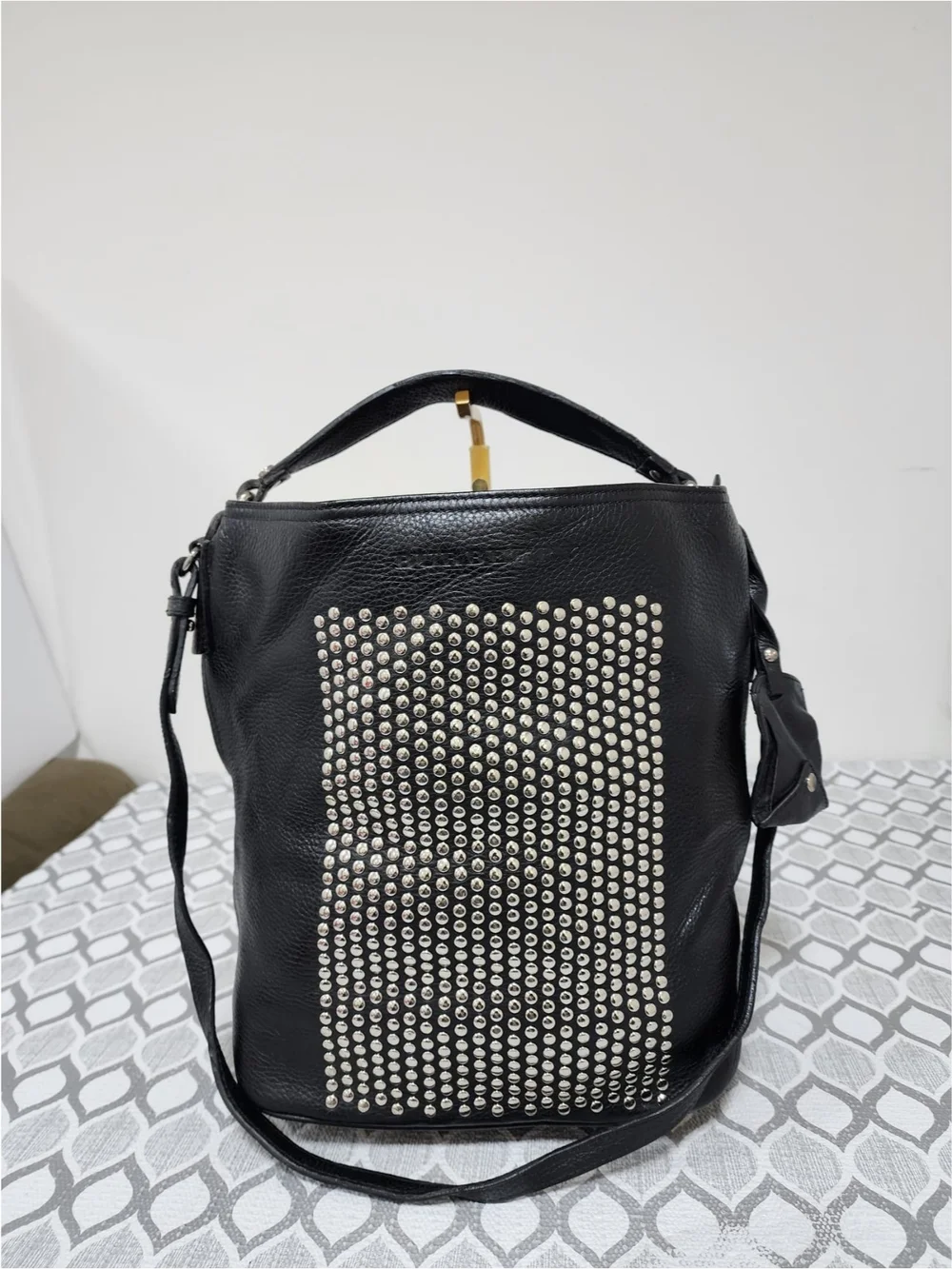 Burberry Studded Susanna Shoulder Bag Black